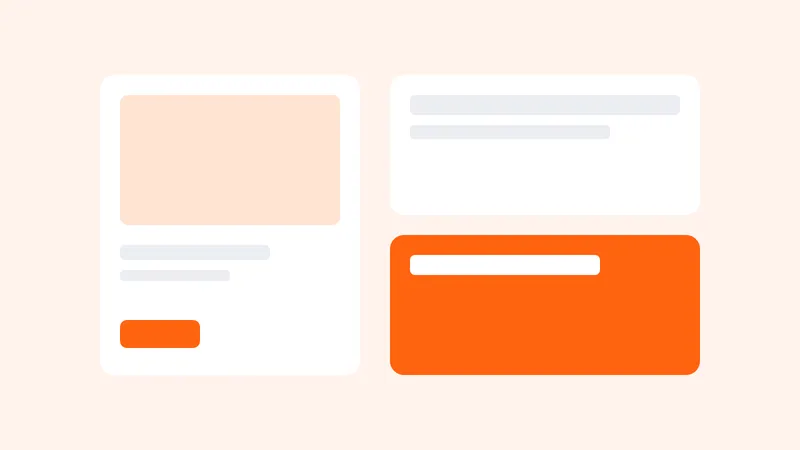 Placeholder illustration comparing two online store layouts