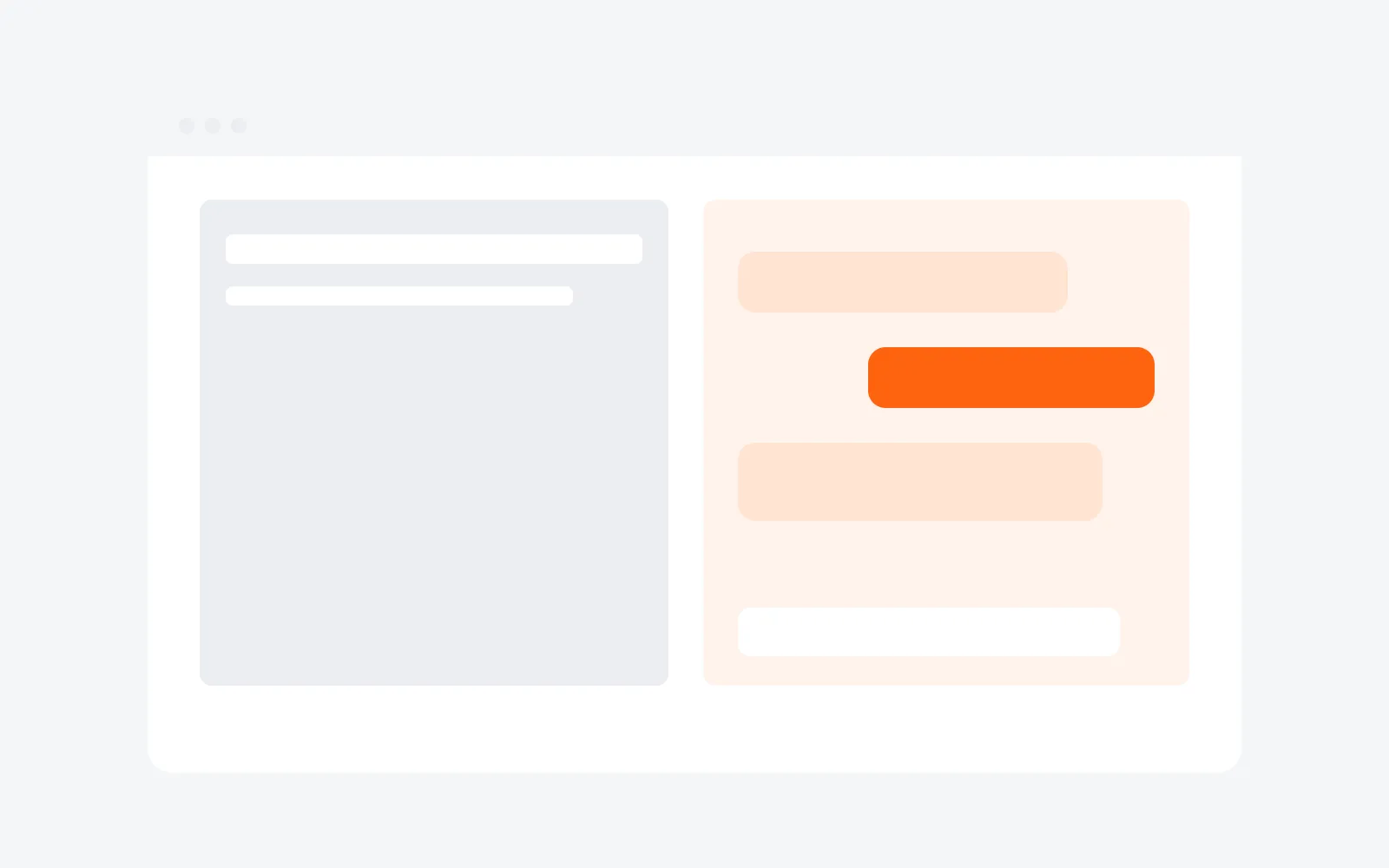 Placeholder illustration of a support chat interface